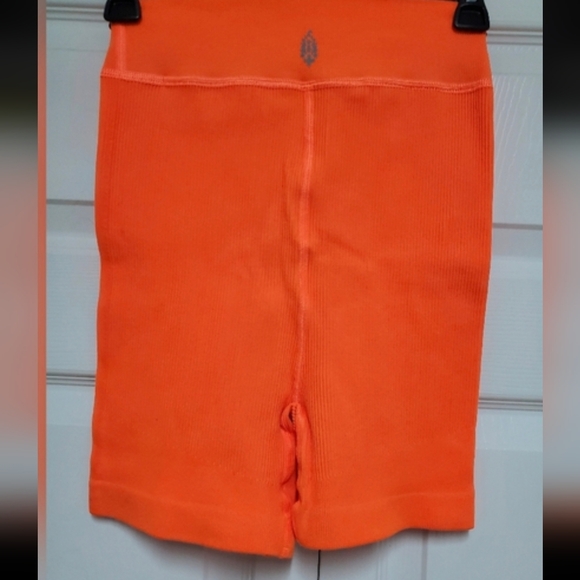 NWT Free People Burning Up Orange Women's Biker Shorts - Picture 5 of 6